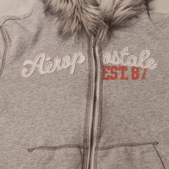 Custom Y2K Aeropostale fur hoodie - Picture 2 of 7